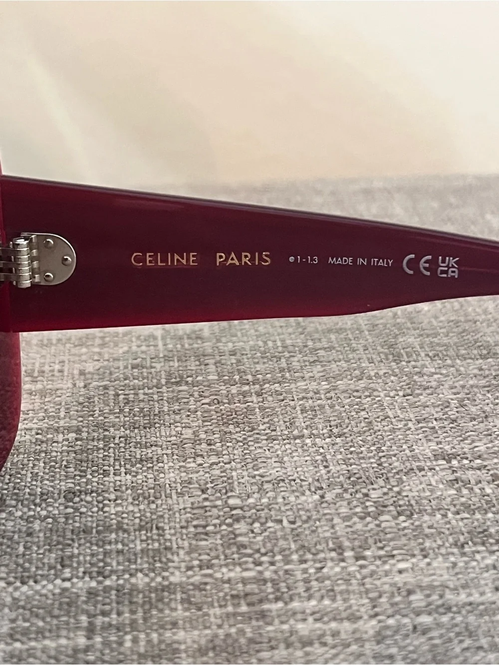 Celine Oversized Square Sunglasses - Deep Burgundy Frame